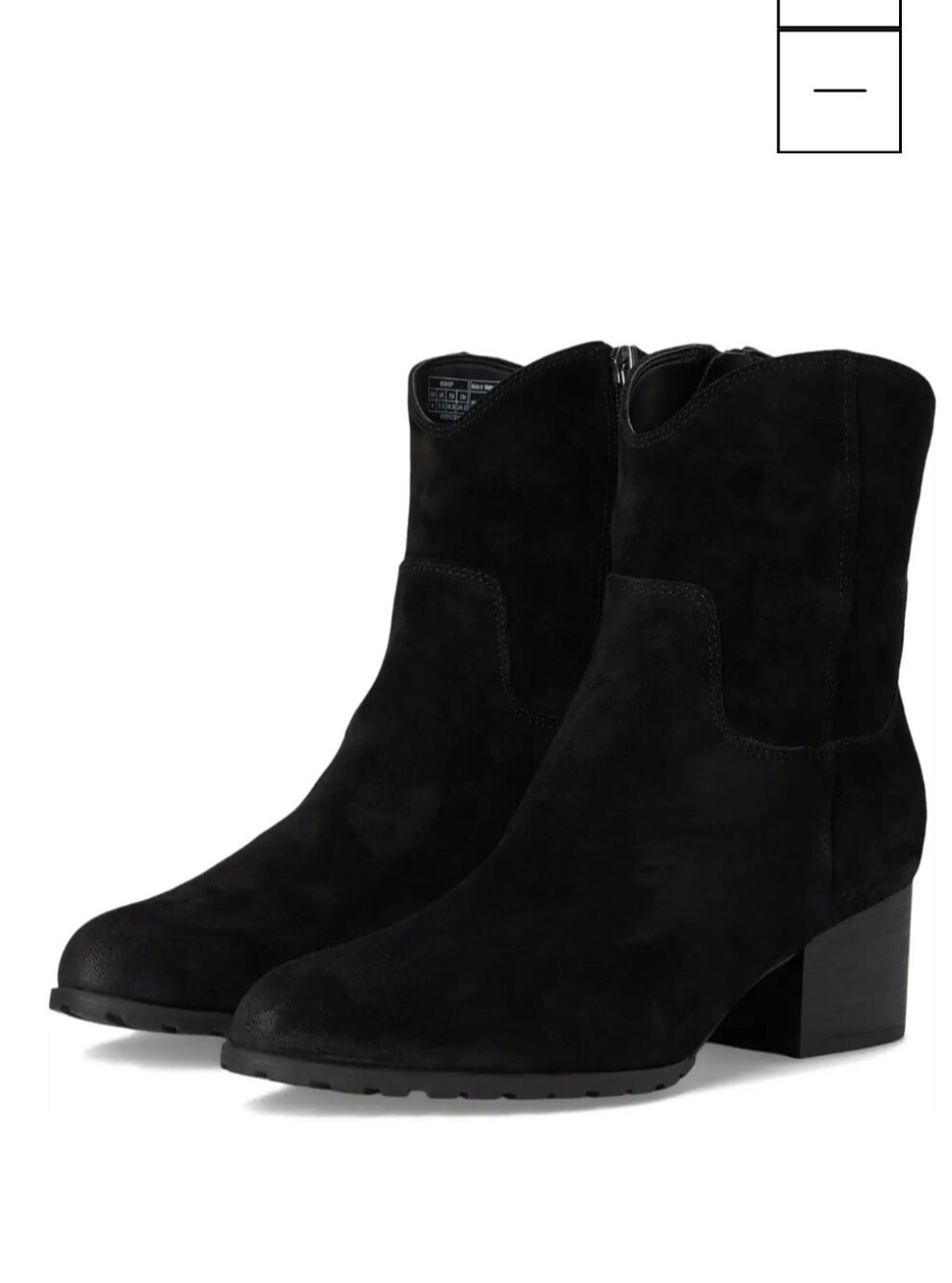Vionic Black Suede Bishop Ankle Boots NWOT